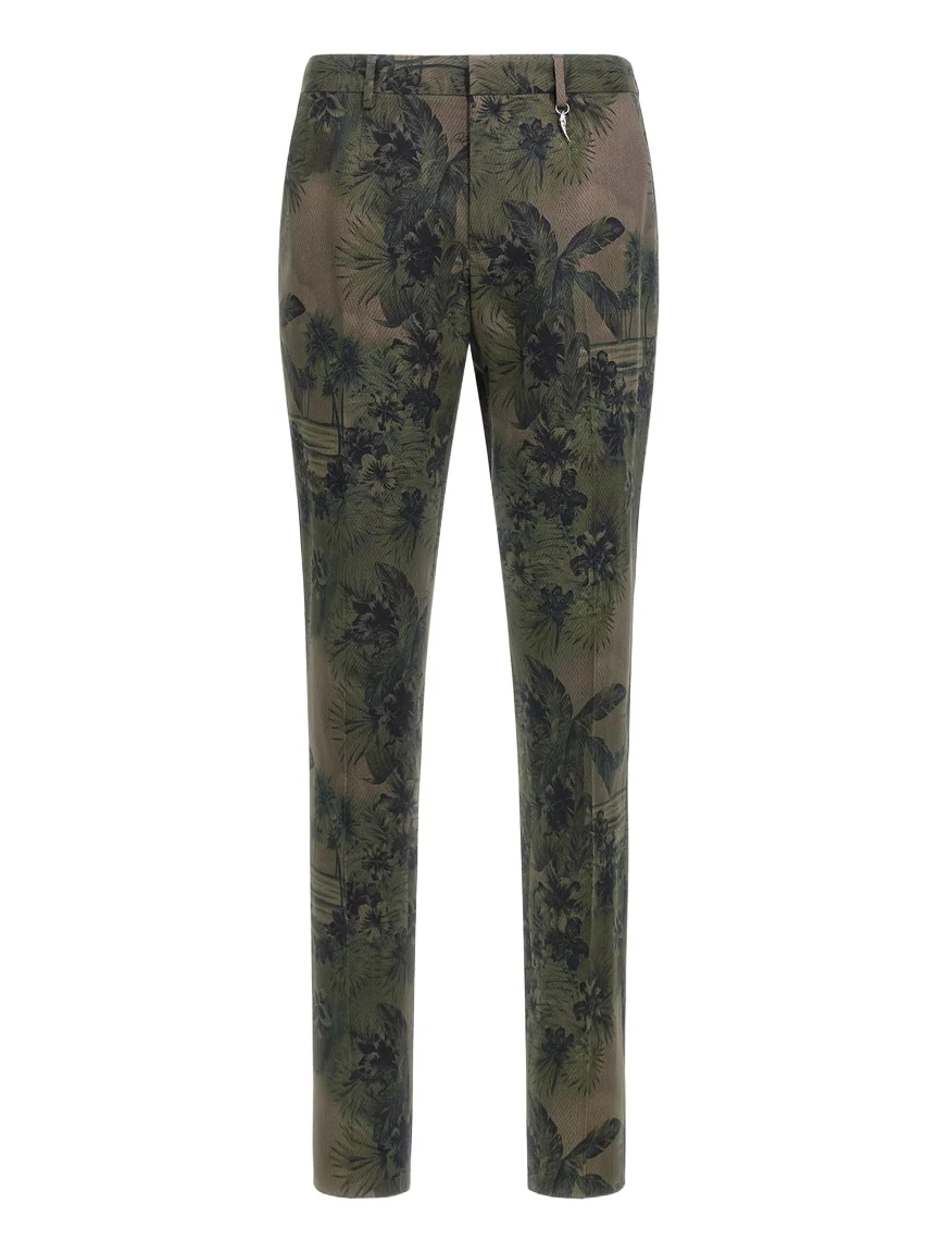 Roberto Cavalli Hawaii Green printed trousers