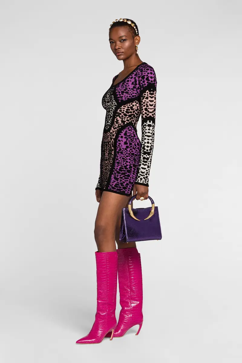 Roberto Cavalli Animal print panelled minidress | Thumbnail 2
