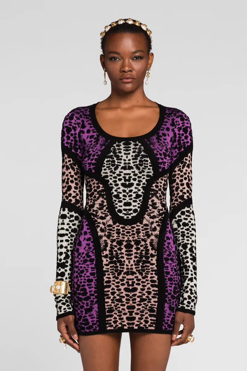Roberto Cavalli Animal print panelled minidress | Thumbnail 3