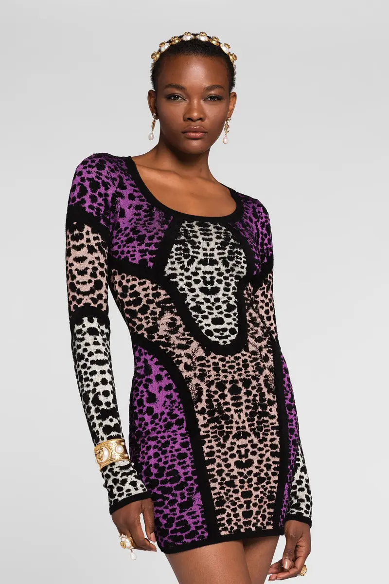 Roberto Cavalli Animal print panelled minidress | Thumbnail 5