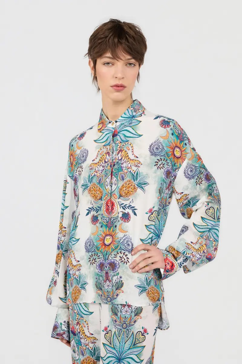 Roberto Cavalli Tropical Garden Print Shirt | Thumbnail 2 Roberto Cavalli Tropical Garden Print Shirt | Thumbnail 2