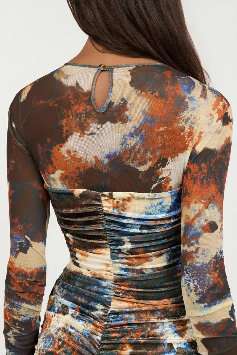 Roberto Cavalli Rusty Stain Print Dress Mini | Thumbnail 5