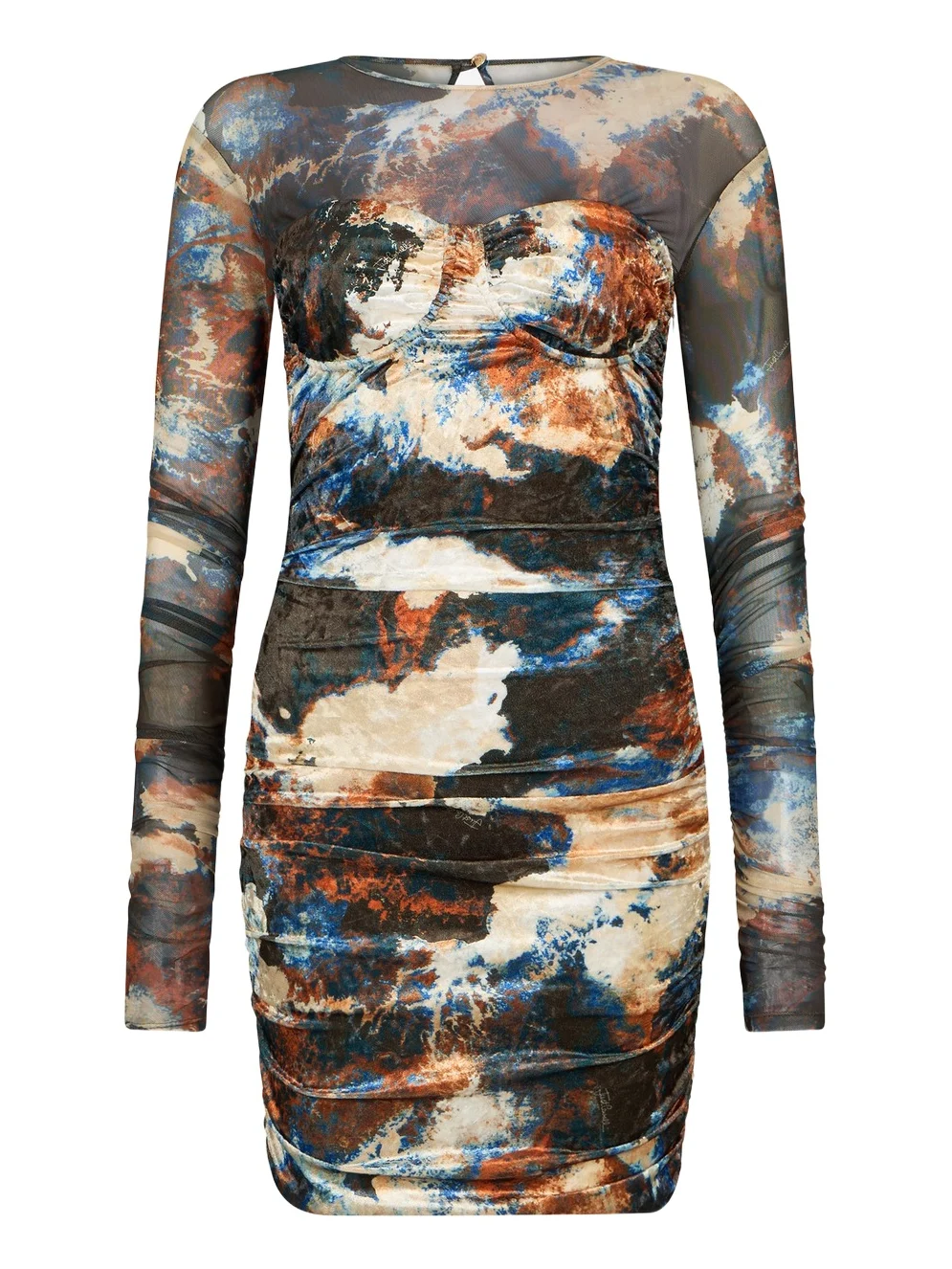 Roberto Cavalli Rusty Stain Print Dress Mini