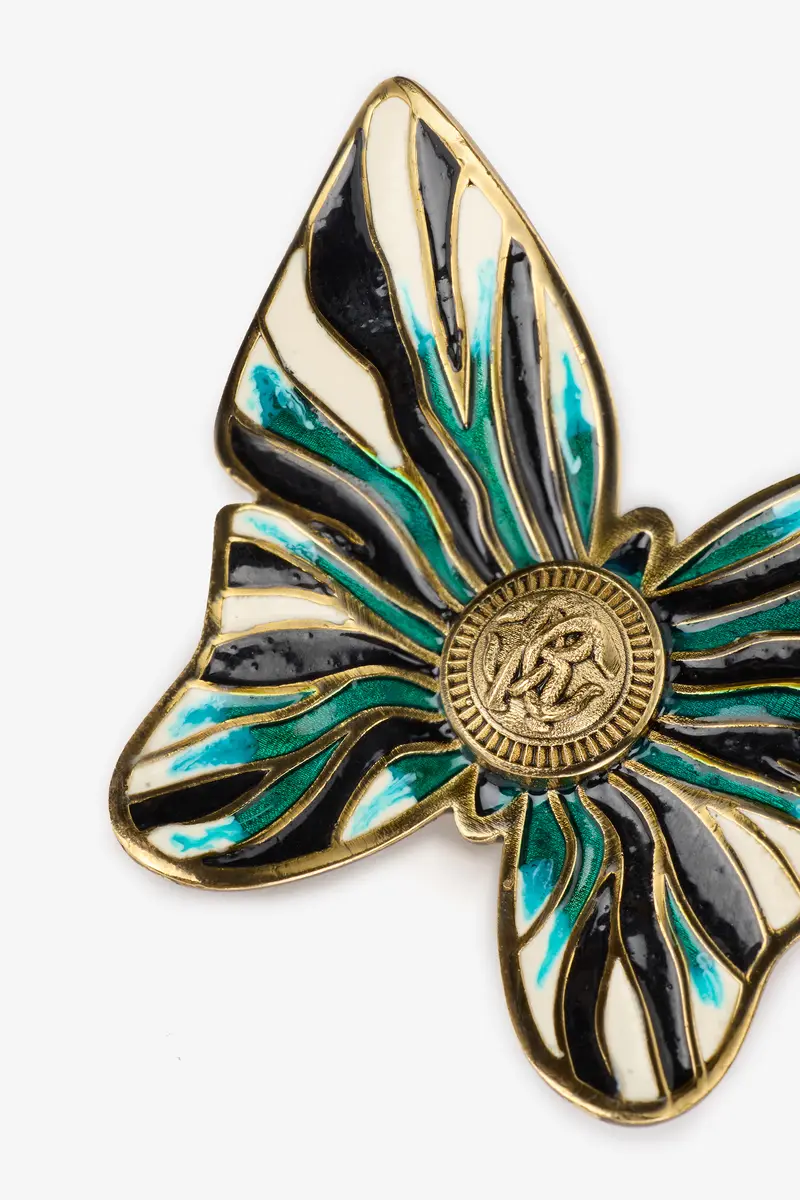 Roberto Cavalli Ray Of Sea Print Butterfly Hair Clip | Thumbnail 4 Roberto Cavalli Ray Of Sea Print Butterfly Hair Clip | Thumbnail 4