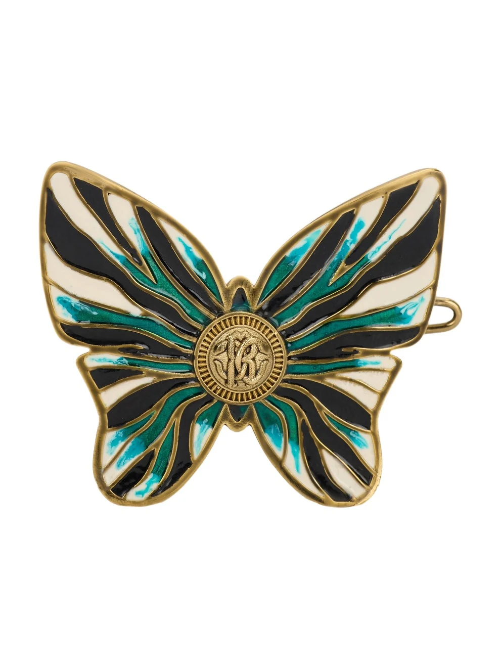 Roberto Cavalli Ray Of Sea Print Butterfly Hair Clip