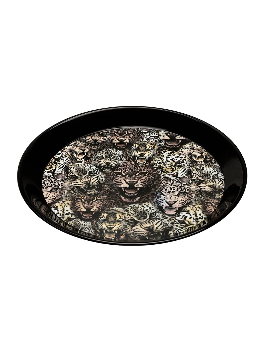 Roberto Cavalli Queen Of Arizona-Print Round Tray