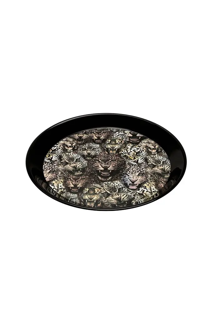 Roberto Cavalli Queen Of Arizona-Print Round Tray