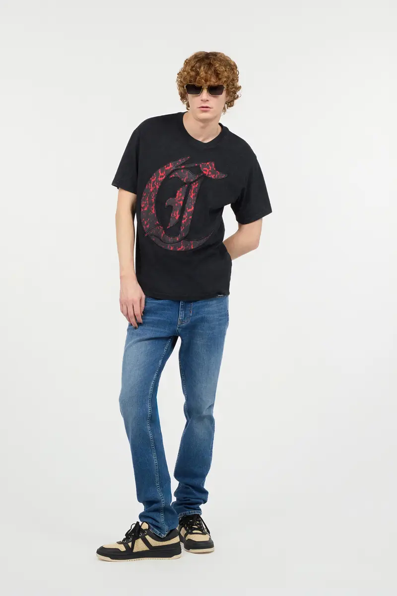 Roberto Cavalli T-Shirt With JC Monogram Patch | Thumbnail 7 Roberto Cavalli T-Shirt With JC Monogram Patch | Thumbnail 7