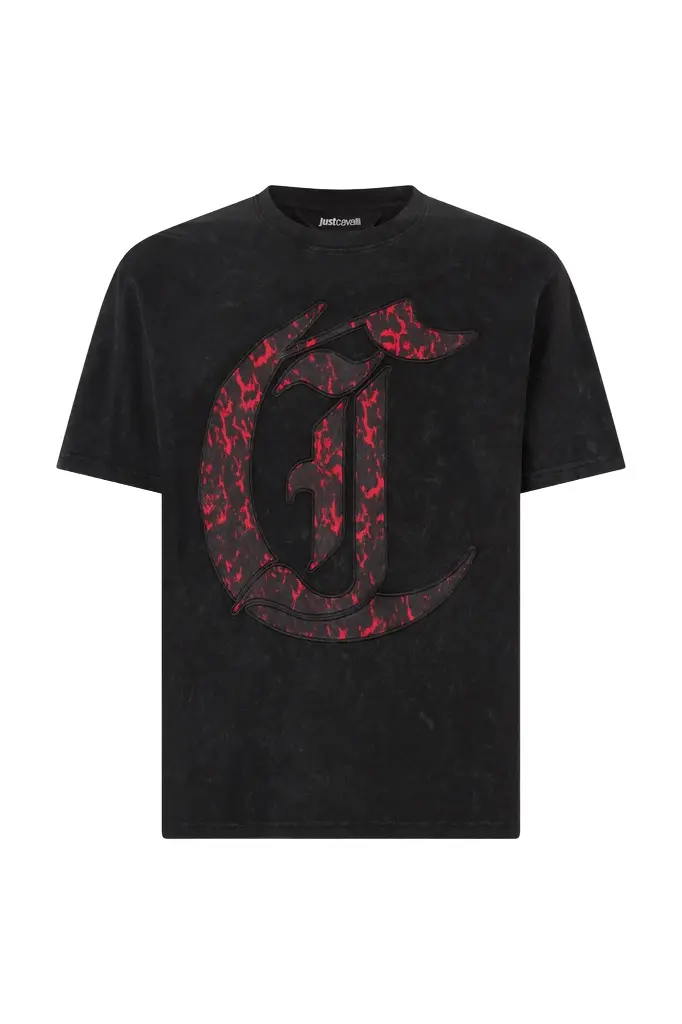 Roberto Cavalli T-Shirt With JC Monogram Patch
