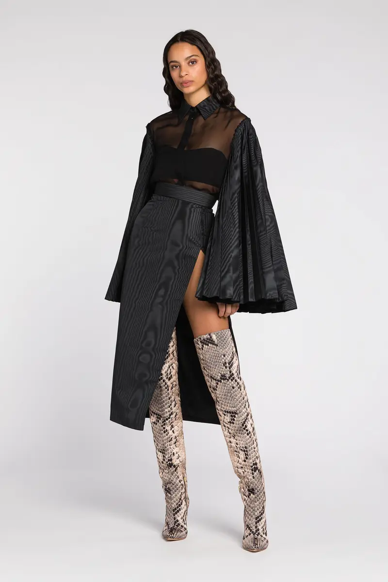 Roberto Cavalli Pleated bell-sleeve shirt | Thumbnail 2 Roberto Cavalli Pleated bell-sleeve shirt | Thumbnail 2