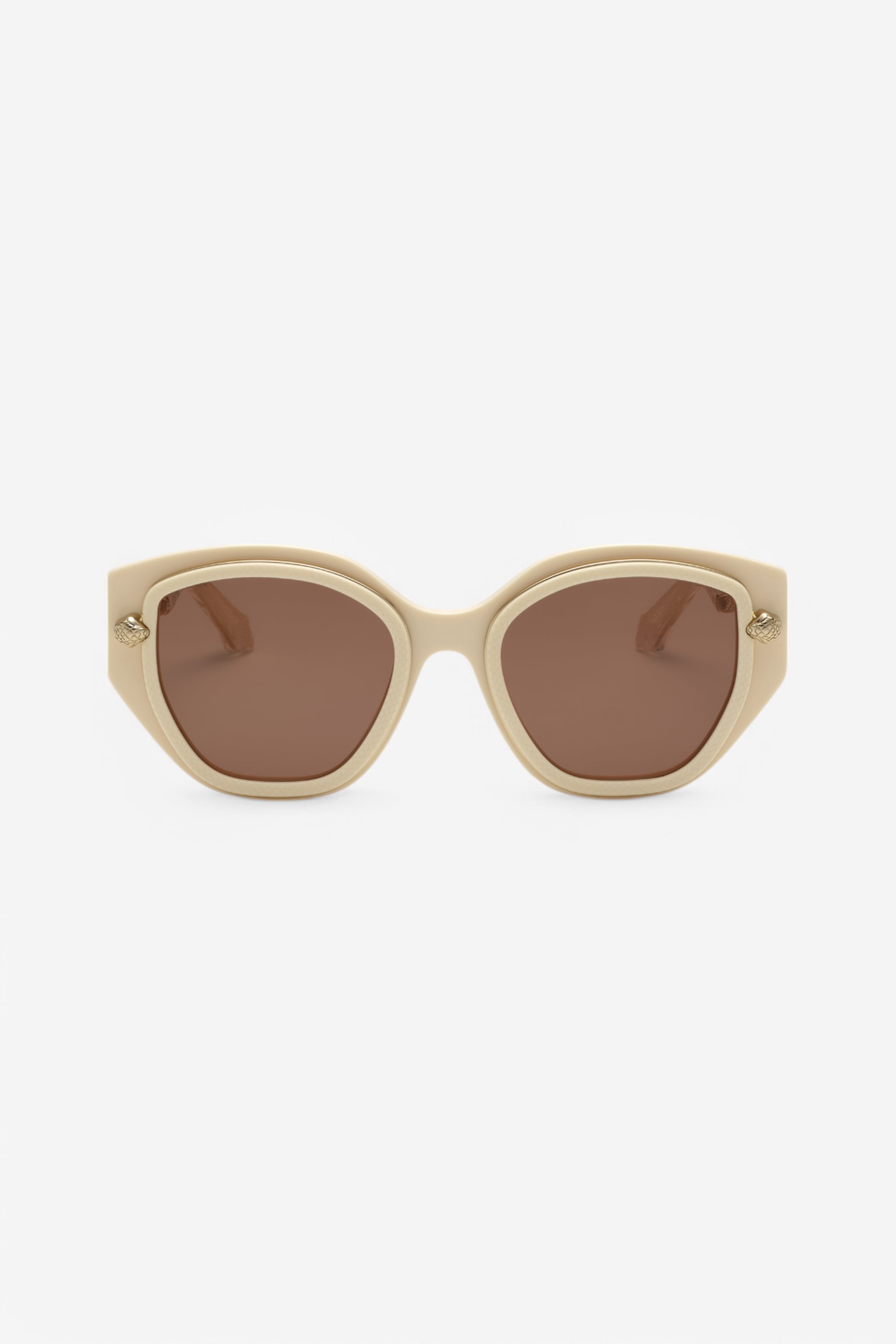 Roberto Cavalli Wide and feminine front sunglasses with double ring decoration