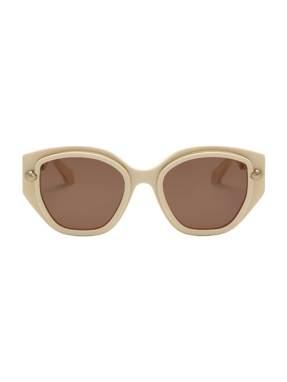 Roberto Cavalli Wide and feminine front sunglasses with double ring decoration