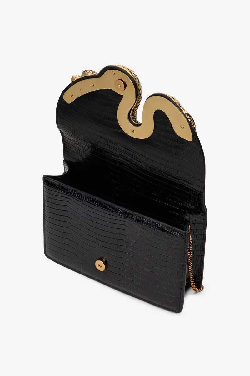 Roberto Cavalli Serpentine Black Shoulder Bag | Thumbnail 5 Roberto Cavalli Serpentine Black Shoulder Bag | Thumbnail 5