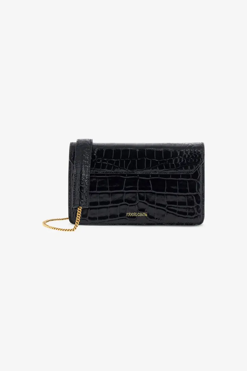 Roberto Cavalli Crocodile-Embossed Shoulder Bag | Thumbnail 3 Roberto Cavalli Crocodile-Embossed Shoulder Bag | Thumbnail 3