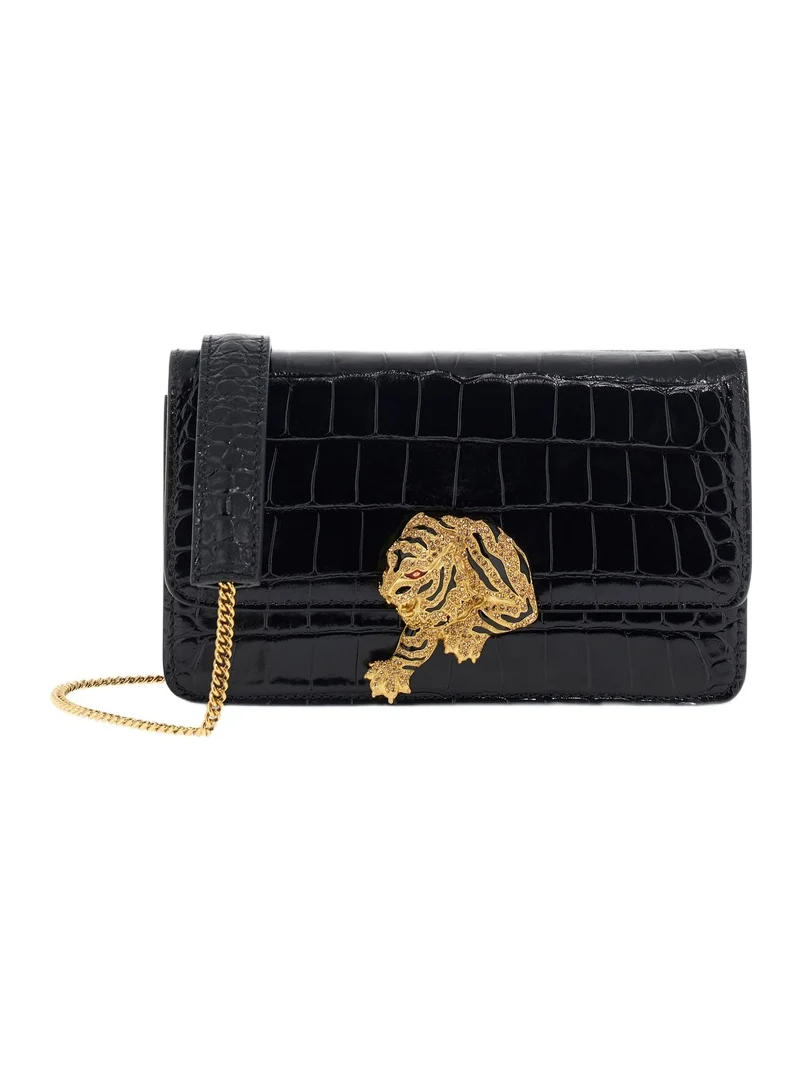 Crocodile-Embossed Shoulder Bag Crocodile-Embossed Shoulder Bag