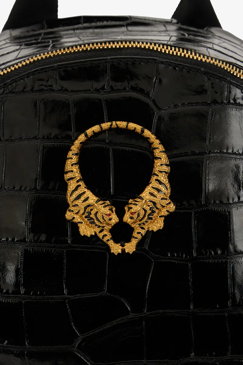 Roberto Cavalli Roar Black Leather Backpack | Thumbnail 5 Roberto Cavalli Roar Black Leather Backpack | Thumbnail 5