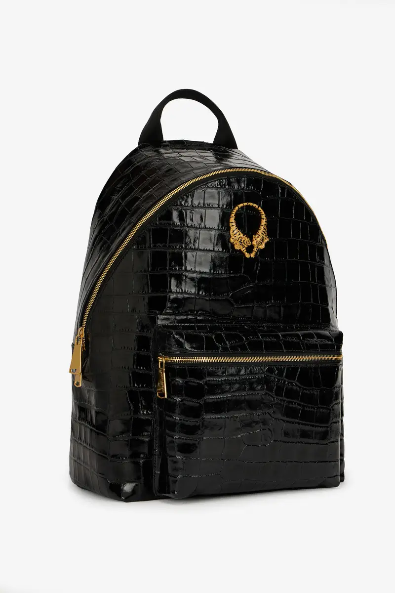 Roberto Cavalli Roar Black Leather Backpack | Thumbnail 6 Roberto Cavalli Roar Black Leather Backpack | Thumbnail 6