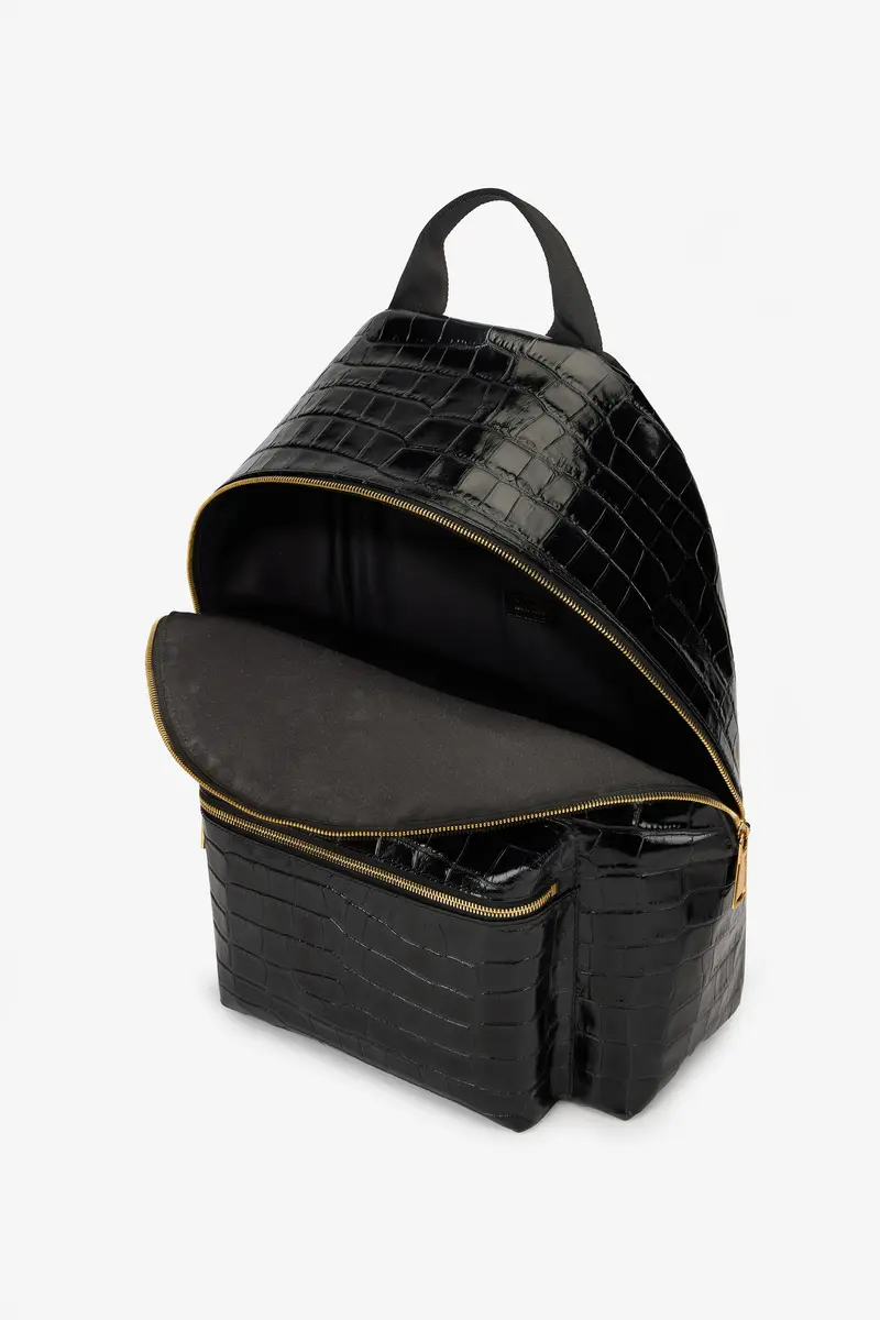 Roberto Cavalli Roar Black Leather Backpack | Thumbnail 7 Roberto Cavalli Roar Black Leather Backpack | Thumbnail 7