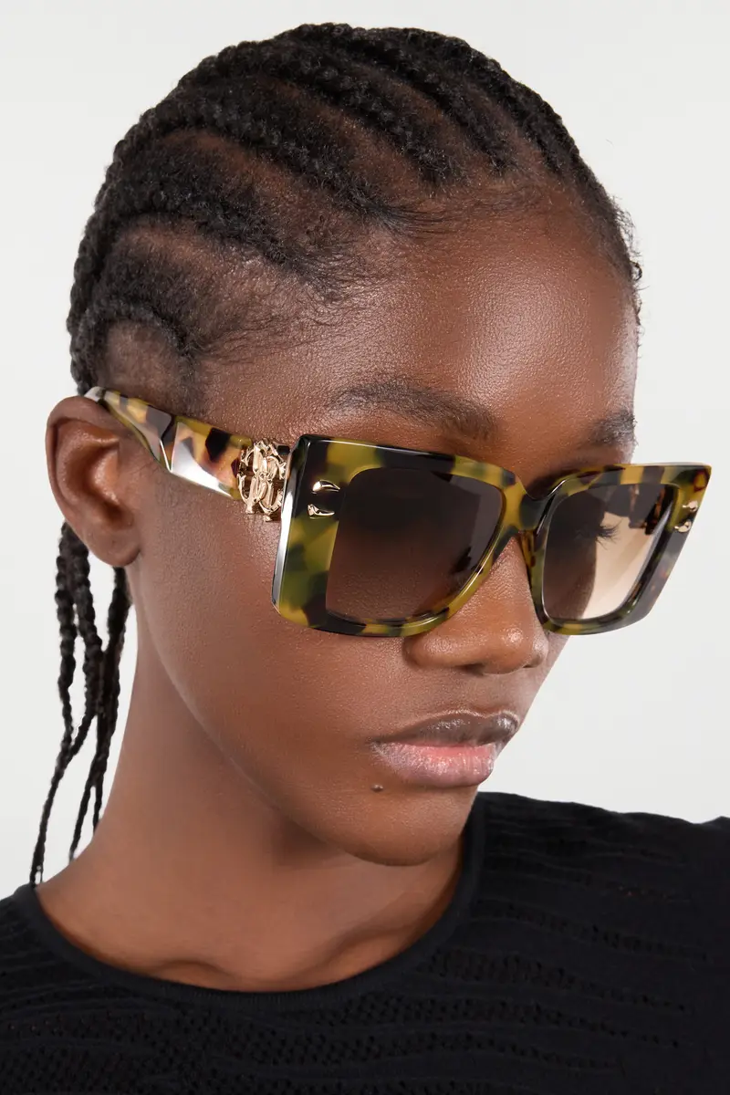 Roberto Cavalli Sunglasses with wide rectangular front and fangs | Thumbnail 2
