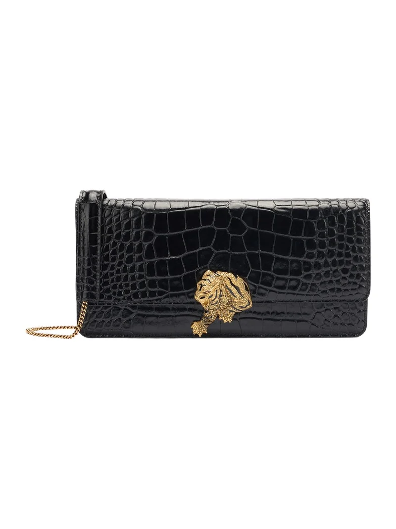 Long Crocodile-Print Roar Pochette