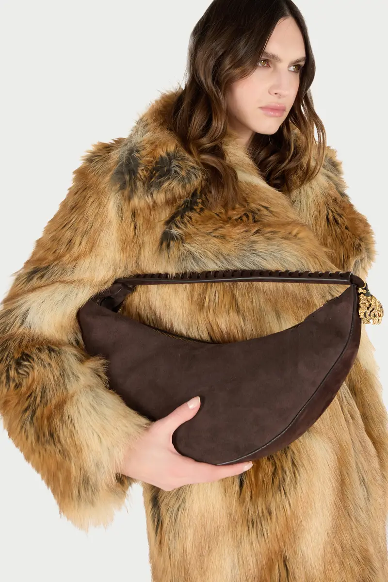 Roberto Cavalli Suede Hobo Roar Bag | Thumbnail 2 Roberto Cavalli Suede Hobo Roar Bag | Thumbnail 2