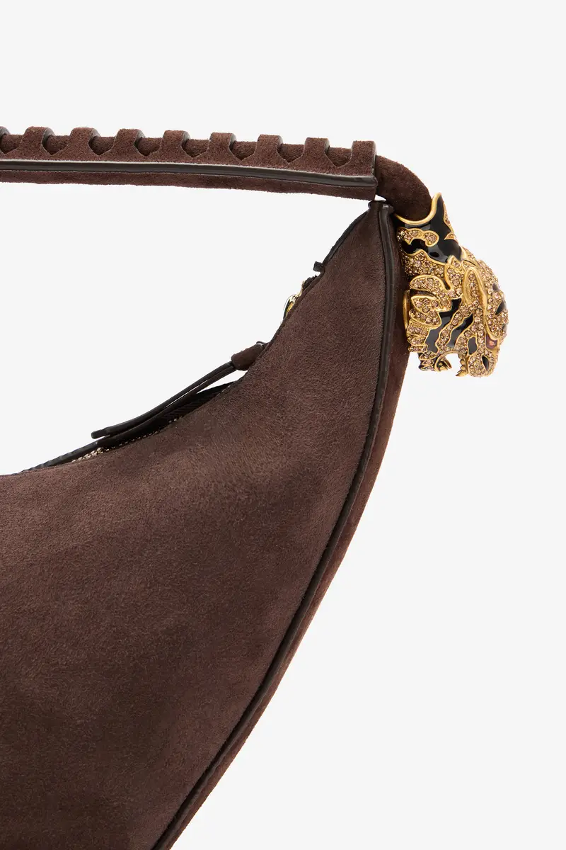 Roberto Cavalli Suede Hobo Roar Bag | Thumbnail 4 Roberto Cavalli Suede Hobo Roar Bag | Thumbnail 4