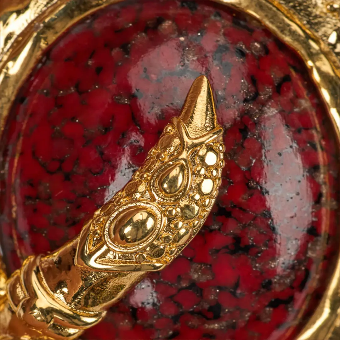 Roberto Cavalli Golden Clip-On Earrings With Ruby Stone | Thumbnail 4 Roberto Cavalli Golden Clip-On Earrings With Ruby Stone | Thumbnail 4