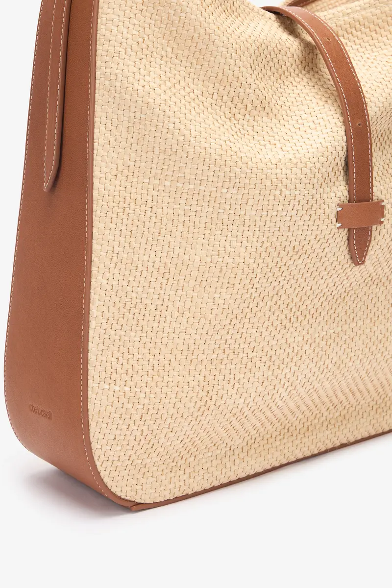 Roberto Cavalli Large Raffia-Effect Shoulder Bag | Thumbnail 5