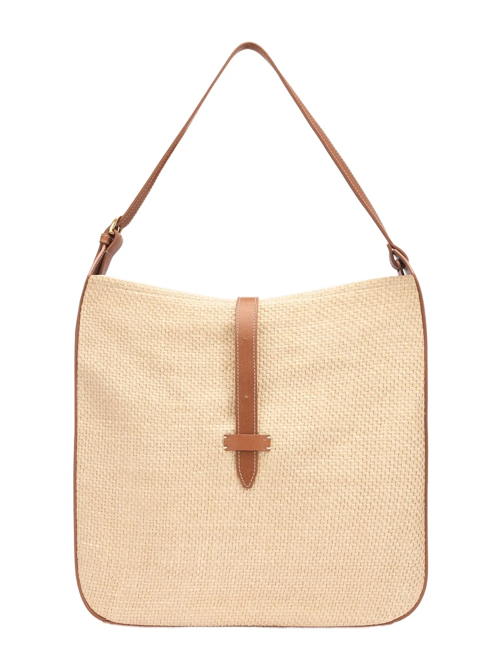 Large Raffia-Effect Shoulder Bag Large Raffia-Effect Shoulder Bag