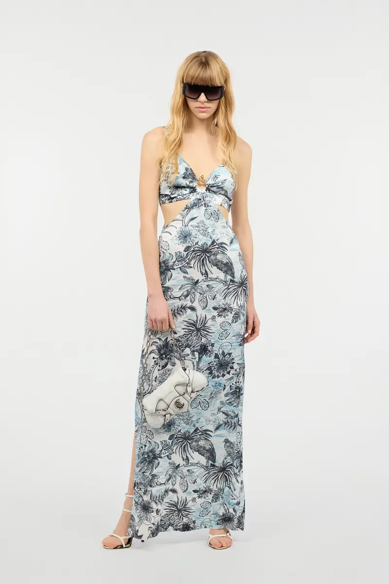 Roberto Cavalli Long Jungle-Print Dress | Thumbnail 7 Roberto Cavalli Long Jungle-Print Dress | Thumbnail 7