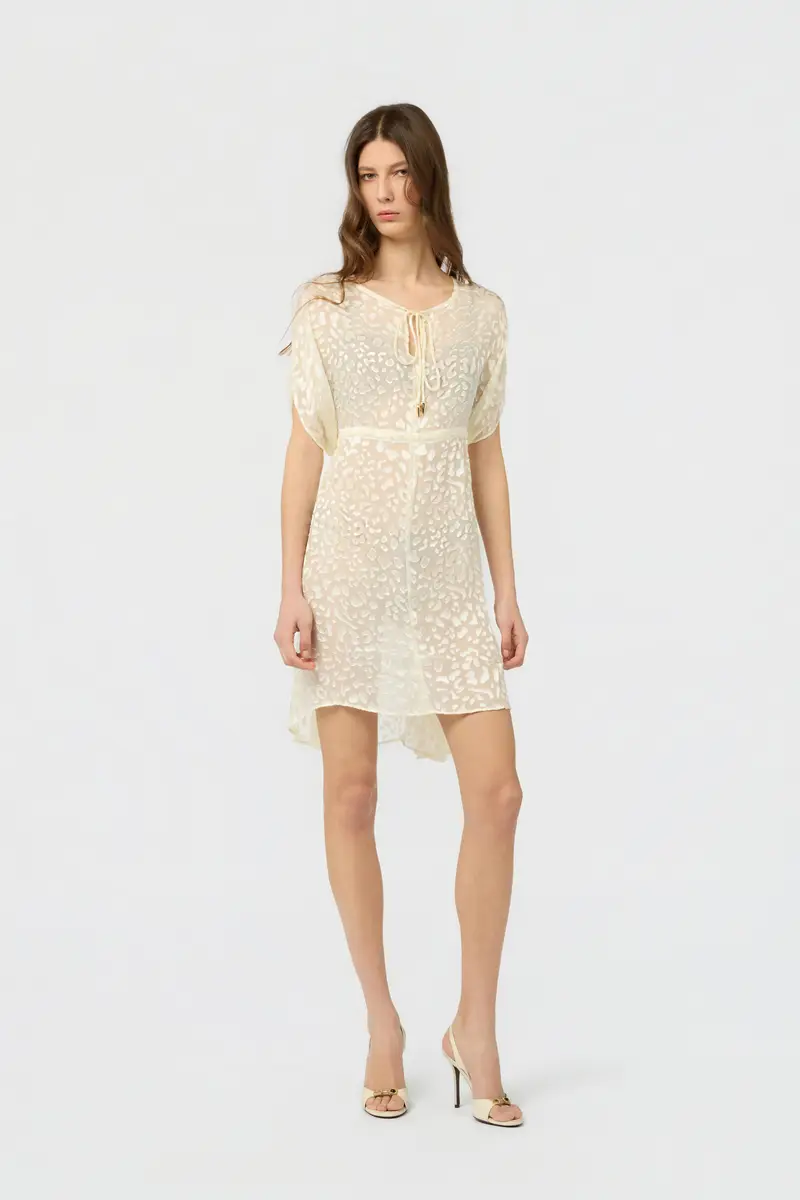 Roberto Cavalli Ivory Tone-On-Tone Leopard Print Kaftan | Thumbnail 2 Roberto Cavalli Ivory Tone-On-Tone Leopard Print Kaftan | Thumbnail 2