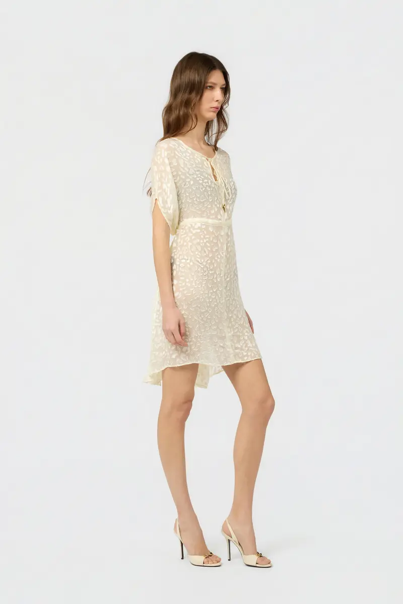 Roberto Cavalli Ivory Tone-On-Tone Leopard Print Kaftan | Thumbnail 6 Roberto Cavalli Ivory Tone-On-Tone Leopard Print Kaftan | Thumbnail 6