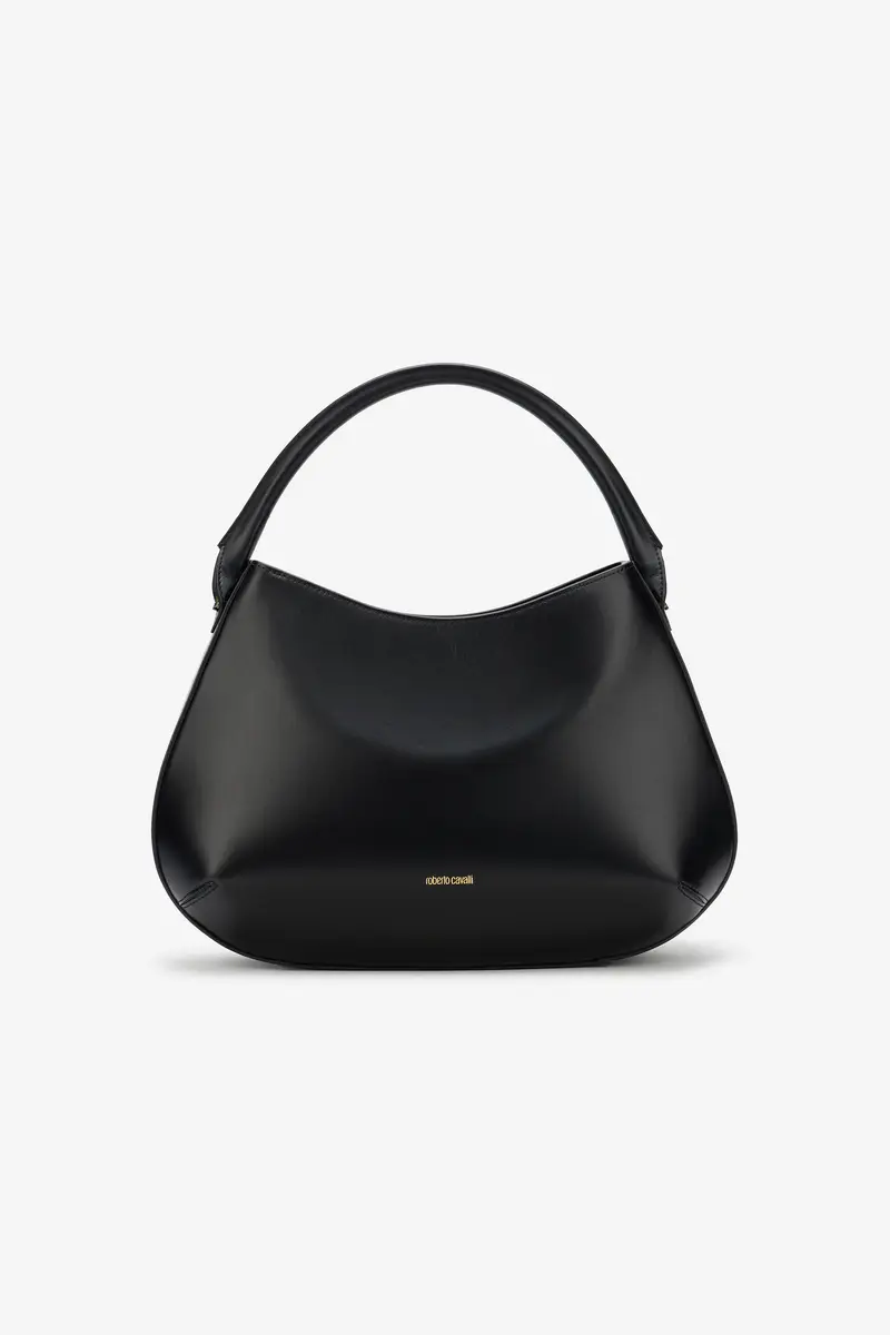 Roberto Cavalli Black Leather Top Handle Bag with Monogram RC | Thumbnail 3