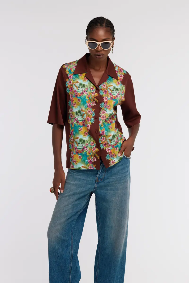 Roberto Cavalli Hawaii Print Short Sleeve Shirt | Thumbnail 2 Roberto Cavalli Hawaii Print Short Sleeve Shirt | Thumbnail 2