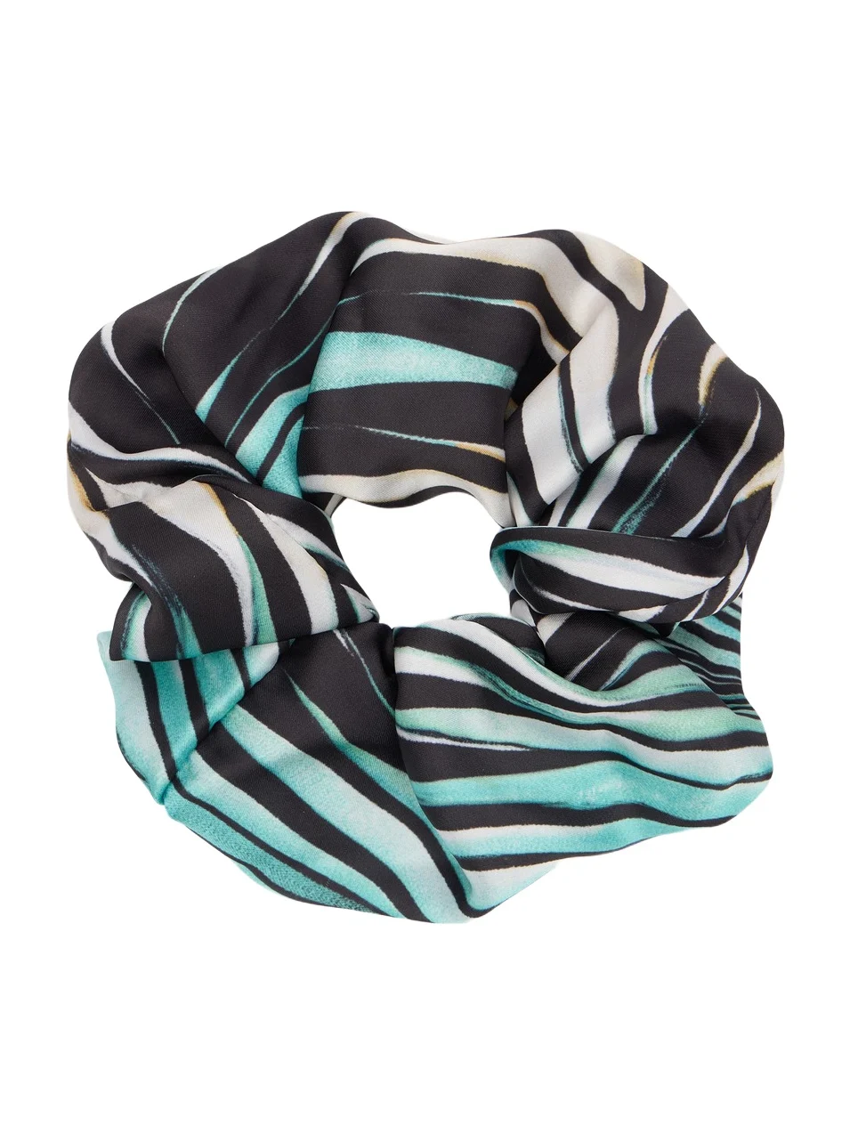 Roberto Cavalli Ray Of Sea Print Silk Scrunchie