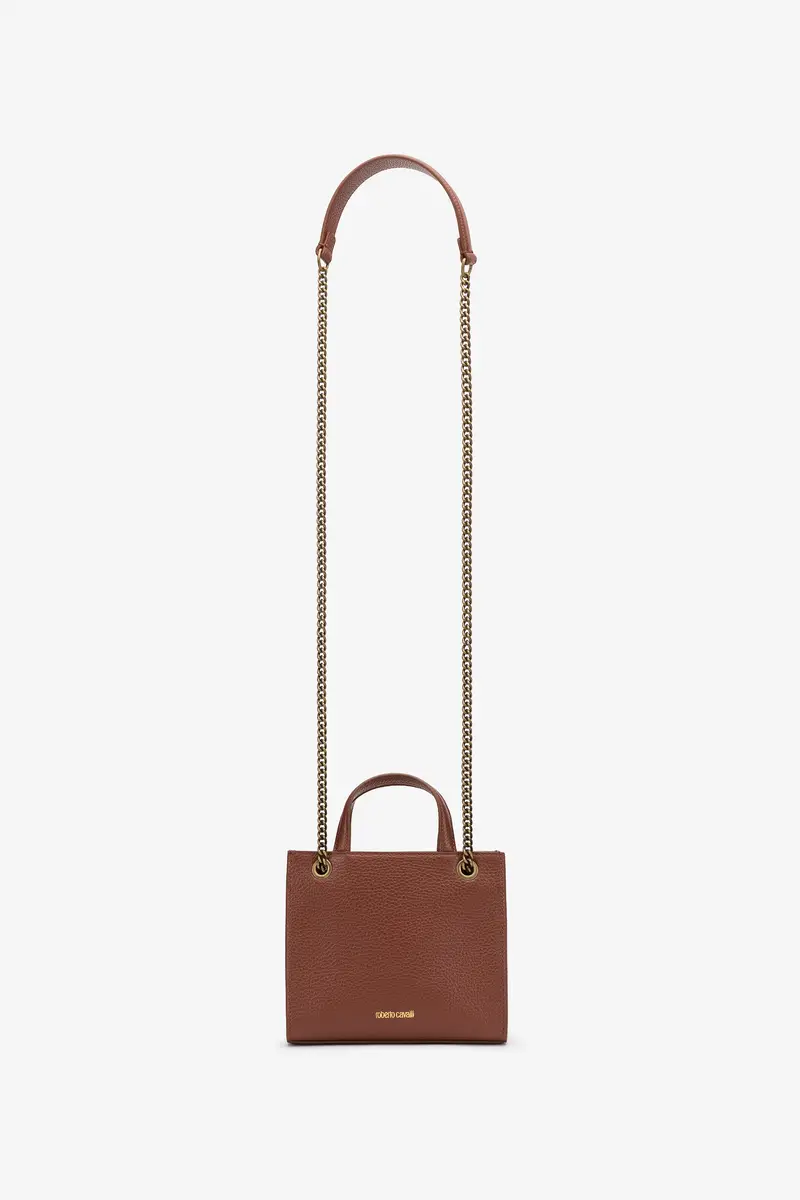 Roberto Cavalli Brown Mini Shoulder Bag with Monogram RC | Thumbnail 3 Roberto Cavalli Brown Mini Shoulder Bag with Monogram RC | Thumbnail 3