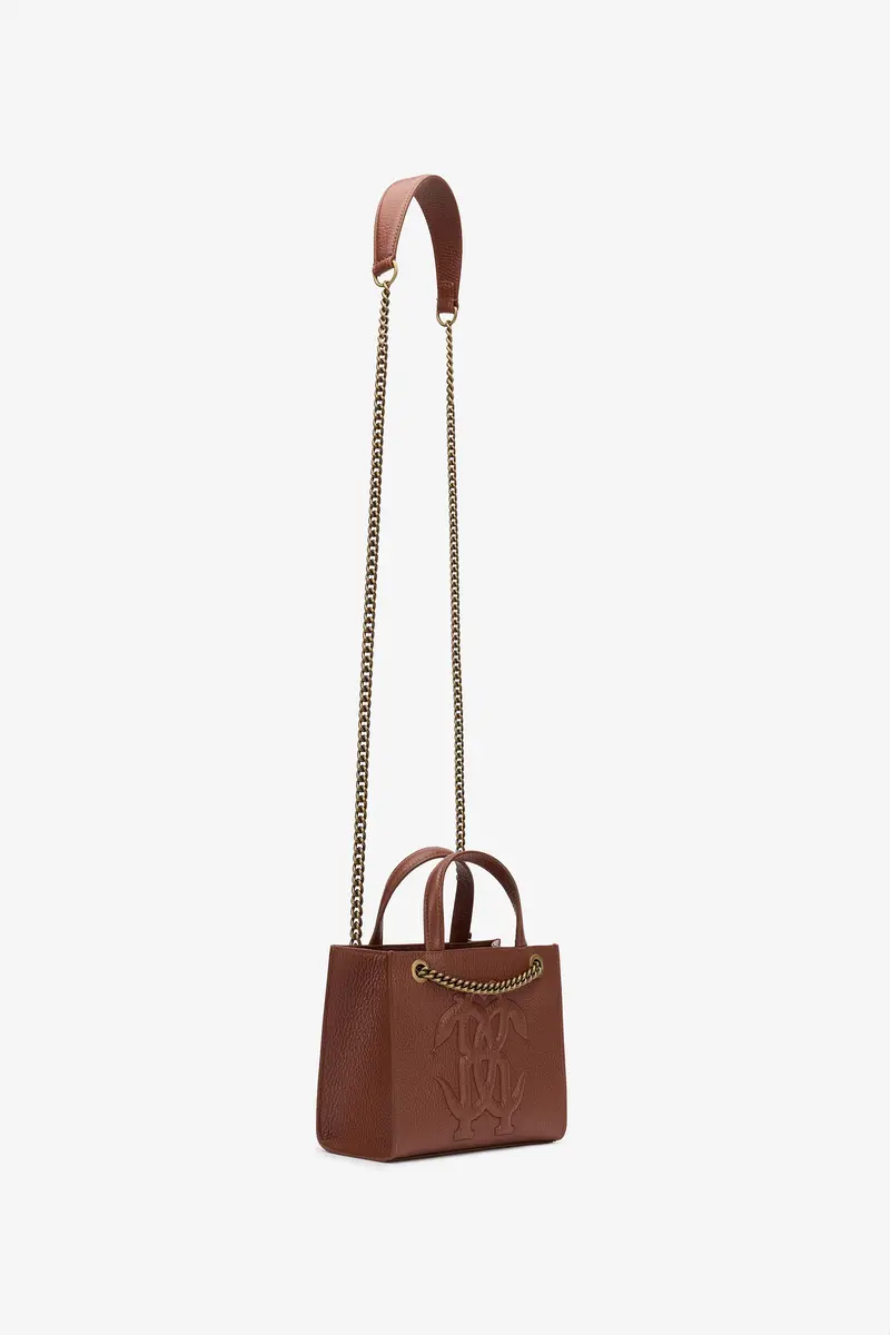 Roberto Cavalli Brown Mini Shoulder Bag with Monogram RC | Thumbnail 4 Roberto Cavalli Brown Mini Shoulder Bag with Monogram RC | Thumbnail 4
