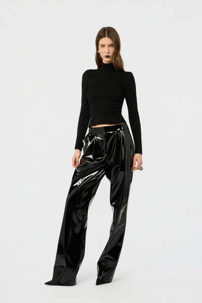 Roberto Cavalli High Neck Top with Lurex Jaguar Pattern | Thumbnail 6 Roberto Cavalli High Neck Top with Lurex Jaguar Pattern | Thumbnail 6