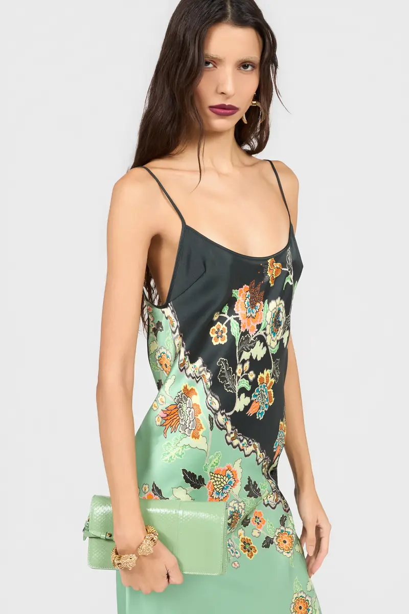 Roberto Cavalli Roar Pochette Bag Green Leather | Thumbnail 2
