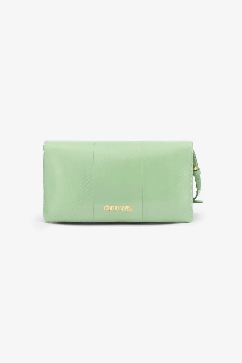 Roberto Cavalli Roar Pochette Bag Green Leather | Thumbnail 3