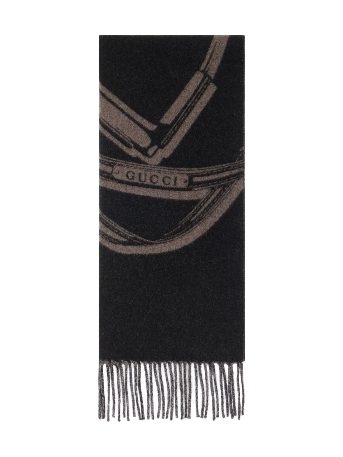 Gucci Horsebit Wool Cashmere Scarf