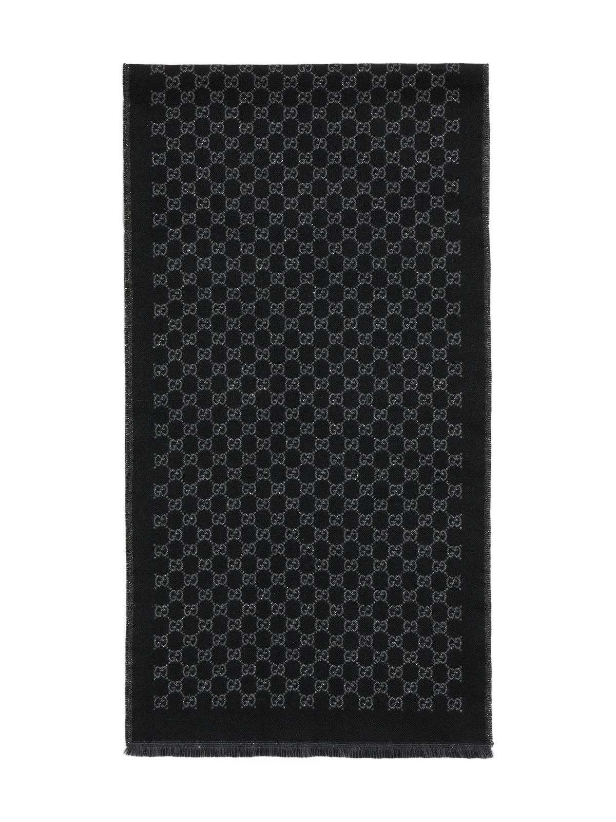 Gucci GG Wool Viscose Lamé Scarf