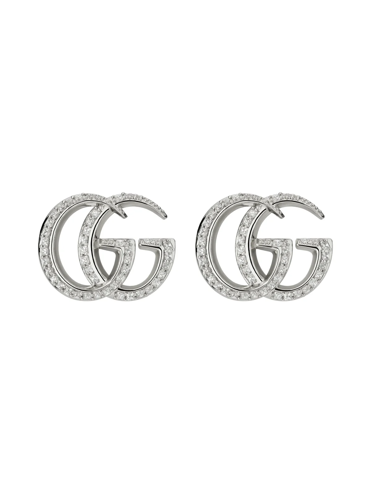 Gucci GG Marmont Crystal Stud Earrings