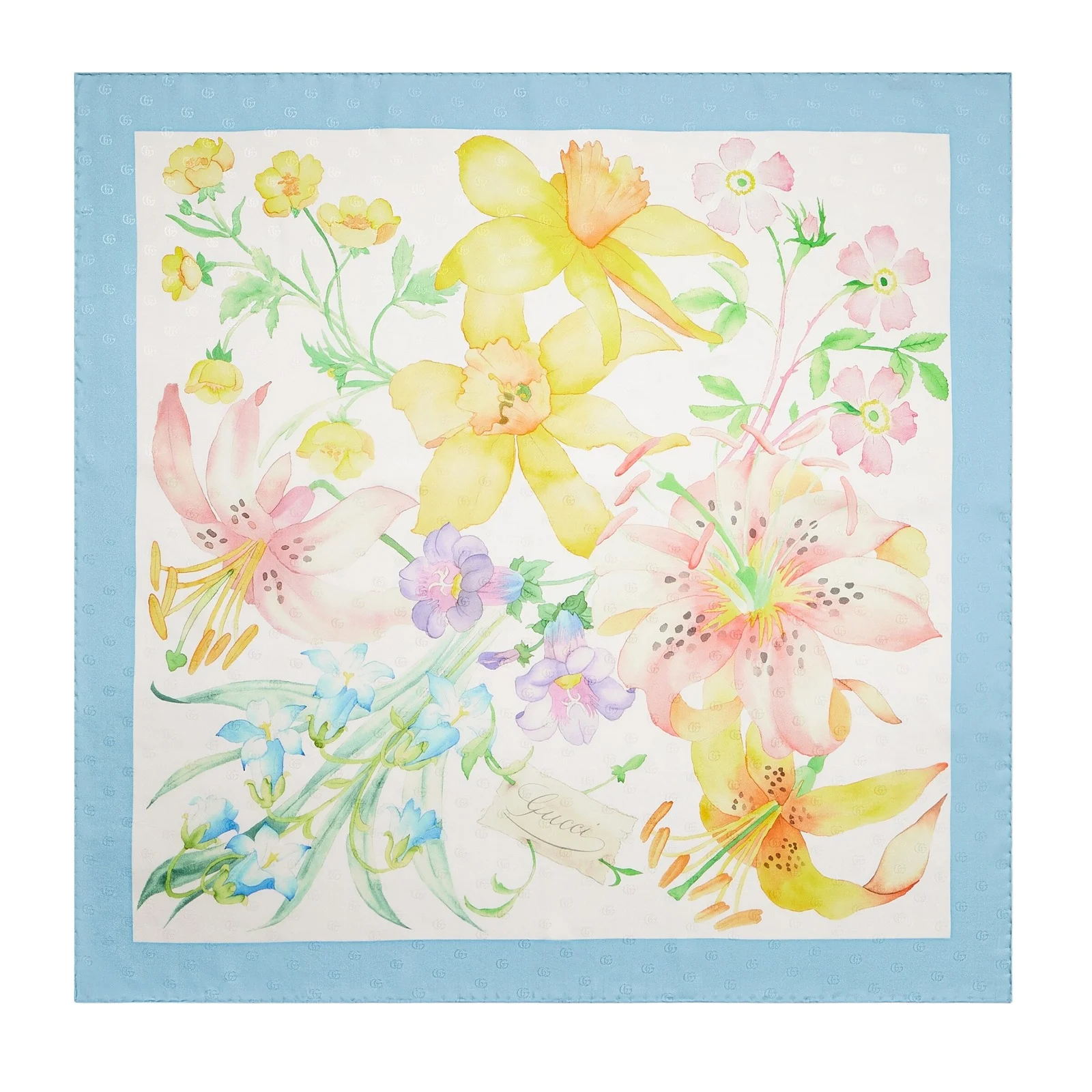 Gucci Printed Double G Silk Carré