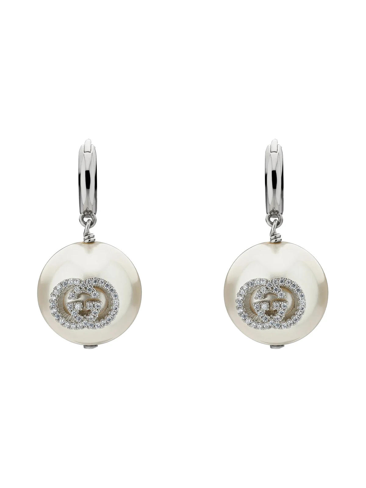 Gucci Pearl And Crystal Drop Earrings