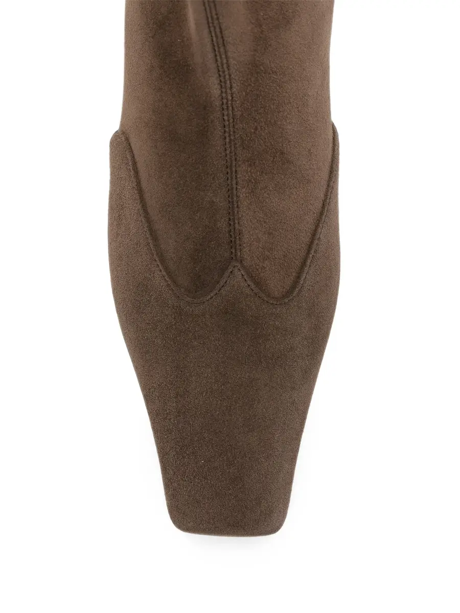 Khaite Nevada Suede Stretch Low Boots | Thumbnail 4 Khaite Nevada Suede Stretch Low Boots | Thumbnail 4