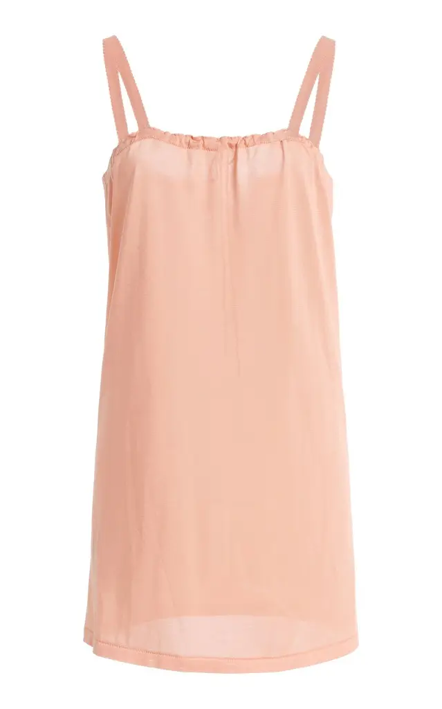 Miu Miu Washed Silk Mini Slip Dress