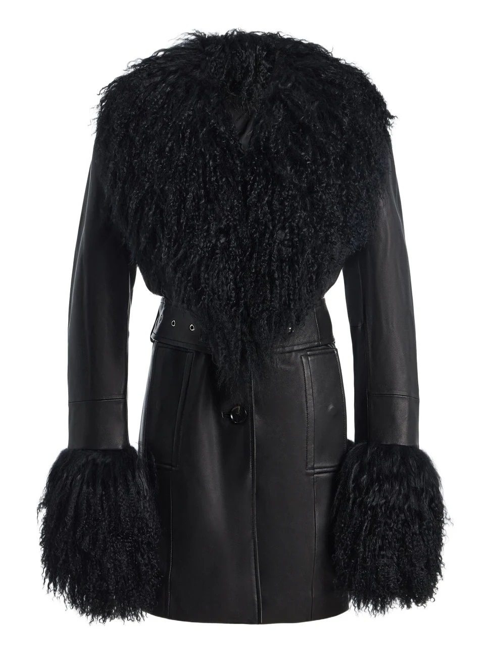 Stand Studio Mimmi Belted Leather Jacket