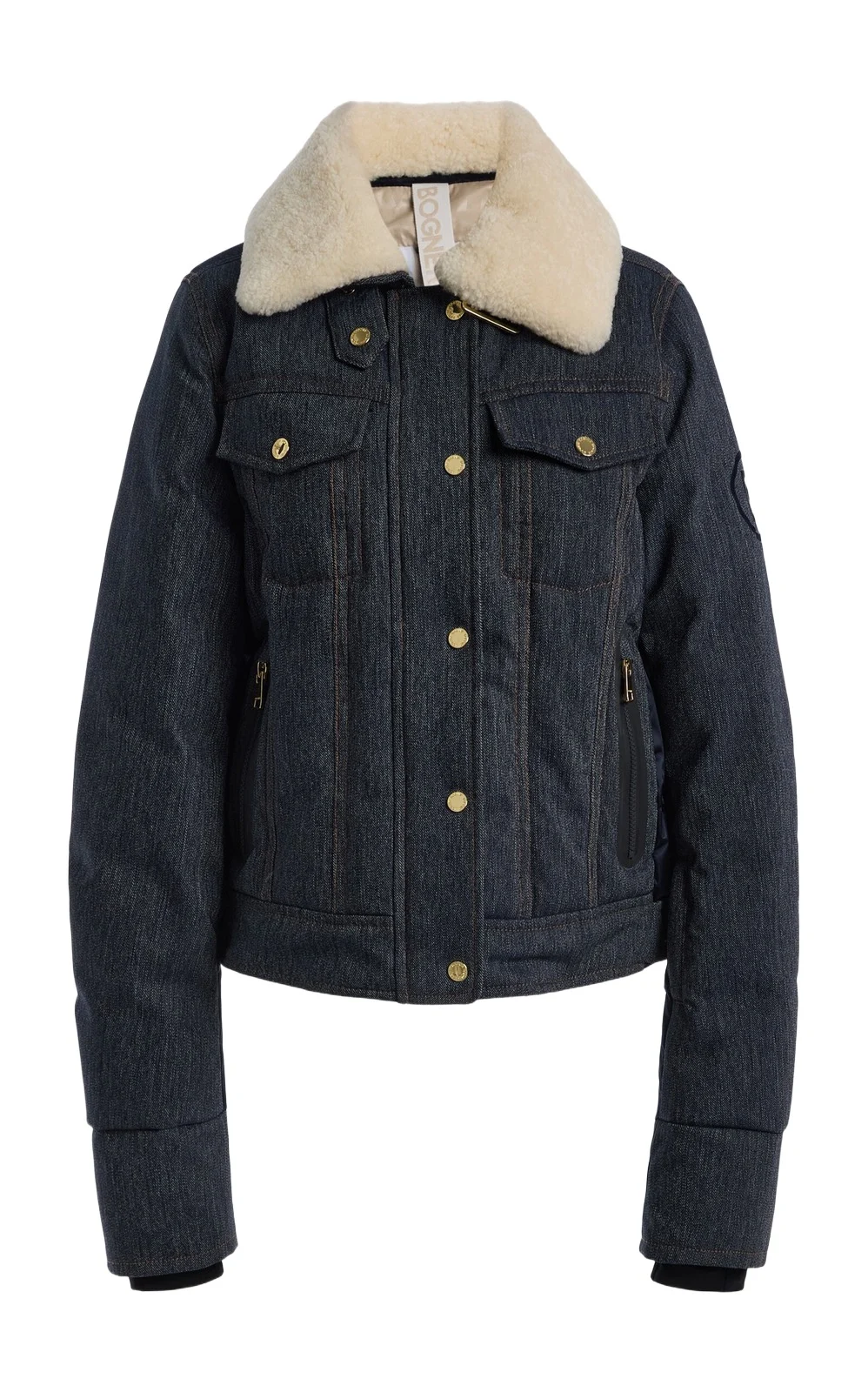 Dena Shearling-Trimmed Denim Down Ski Jacket Dena Shearling-Trimmed Denim Down Ski Jacket