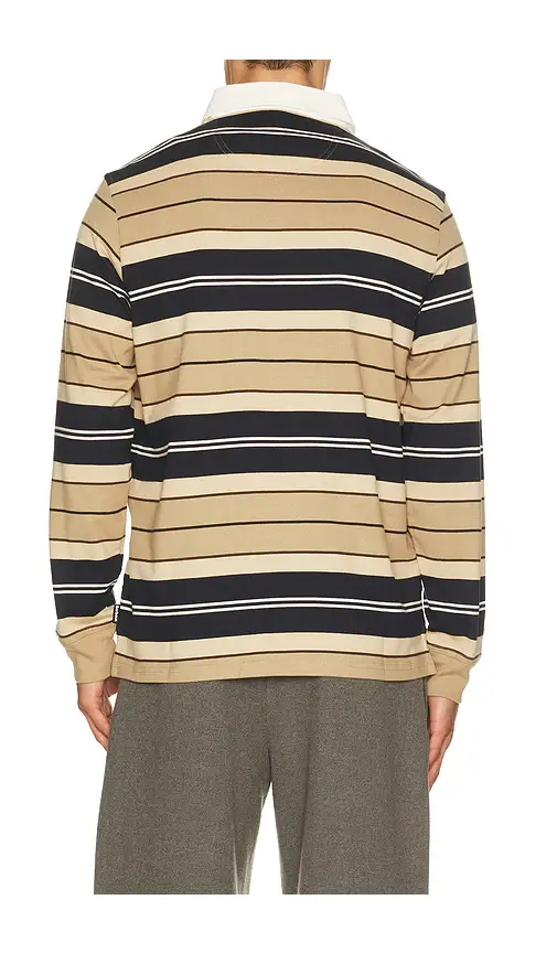 Barbour Frith Tartan Stripe Rugby Polo Shirt | Thumbnail 2
